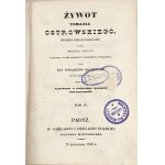 OSTROWSKI - ŻYWOT TOMASZA OSTROWSKIEGO t.1-2 [complet en 2 volumes] 1836