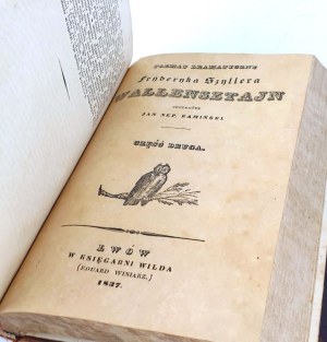 SCHILLER - WALLENSHIRE DRAMATIC POEMS Části 1-2 (1 svazek). První polské vydání. Lvov 1837.