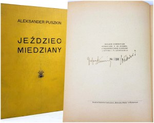 [TUWIM] PUSHKIN- THE CITY RIDER 1931. autograph by Julian Tuwim