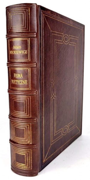 MICKIEWICZ-POEMS. BOOKS OF THE POLISH NATION AND PEOPLE with Illustrations by M. E. Andriolli, leather