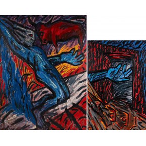 Sławomir Ratajski (ur. 1955, Warszawa), Oko w oko (dyptyk), 1987