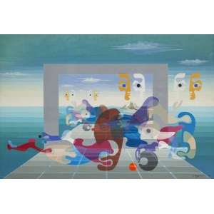 Stefan Krygier (1923 Łódź - 1997 Łódź), Po powrocie Odysa z cyklu Symultanizm formy, 1988
