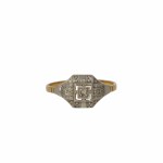 Diamond ring, France, 1920s-30s, art déco
