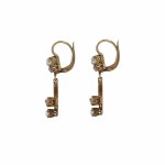 Diamond earrings, early 20th century.