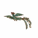 Brooch - bird of paradise, 19th/20th century.
