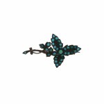 Brooch in the form of a leaf branch, con. 19th c.