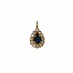Pendant with sapphire, 20th century.