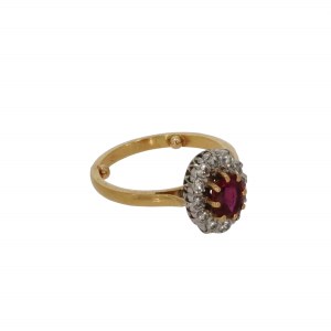 Ring with ruby, France, 2nd half of 20th century.