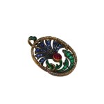 Pendant with stylized flower, London, Richard Ogden, 2nd half of 20th century.