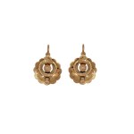 Biedermeier type earrings, France, con. XIX c.