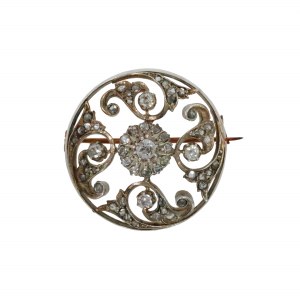 Diamond brooch, circa 1900.