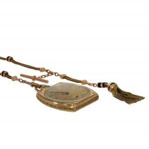 Pocket watch with enamel devise, Switzerland, 1930s, Doxa
