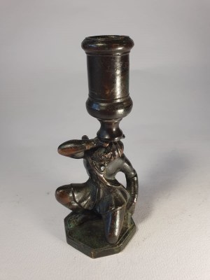 Kneeling man shaped candlestick, Nuremberg,16th-17th century