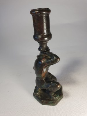 Kneeling man shaped candlestick, Nuremberg,16th-17th century