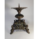 Medieval style historiated candlestick, Germany, 19th century
