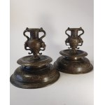 Two engraved candlesticks, Veneto, 17th-18th century