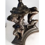 Pair of candlesticks with kneeling putti, after Renaissance models, Padua, 17th century