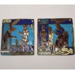 Two enamelled plaques, Limoges, 19th century (?)