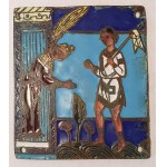 Two enamelled plaques, Limoges, 19th century (?)