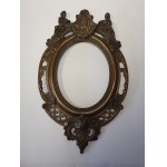 Oval frame with allegories of painting and sculpture, Naples, 18th-19th century