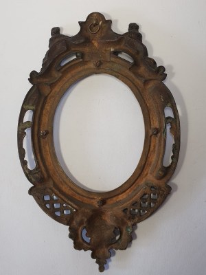 Oval frame with allegories of painting and sculpture, Naples, 18th-19th century