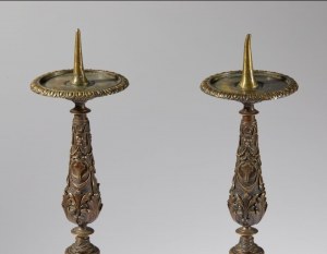 Pair of decorated candelabra (after Renaissance models), 18th-19th century