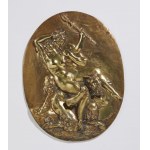 detto Clodion, Oval plaque with nymph and satyrs, 18th-19th century