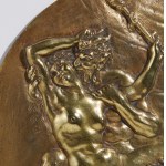 detto Clodion, Oval plaque with nymph and satyrs, 18th-19th century
