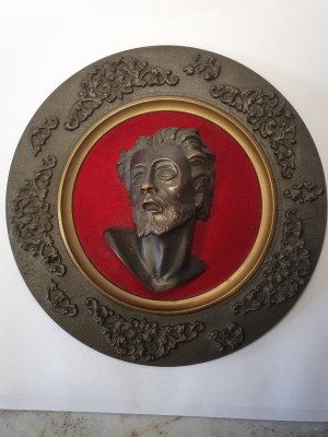 Large tray with Baptist's head, 19th-20th century