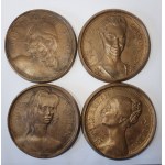 Plaques with portraits of 1960s divas and plaque with Venus 