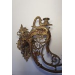 Pair of wall sconces with swans, 19th century