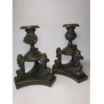 Niccolò Roccatagliata, Pair of candlesticks with satyrs, Padua, 17th century