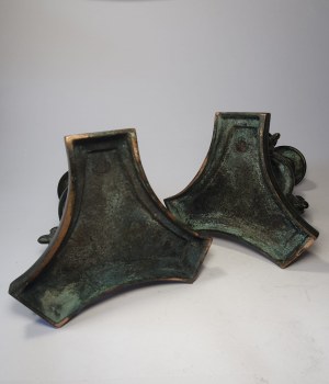 Niccolò Roccatagliata, Pair of candlesticks with satyrs, Padua, 17th century