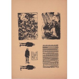 Andrzej Dudek-Dürer: Kompozycja bez tytułu z 4 serigrafiami 1980 50x36 cm