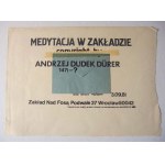 Andrzej Dudek-Dürer: Medytacja w Zakładzie... 1981, kolaż 31x43 cm