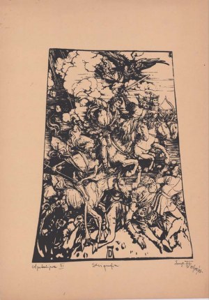 Andrzej Dudek-Dürer: Apokalipsa III, serigrafia 1981 50x36 cm
