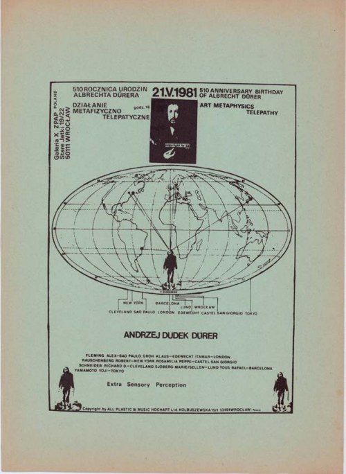 Andrzej Dudek-Dürer: 510 rocznica urodzin Albrechta Dürera..., serigrafia 50x36 cm