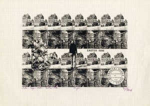 Andrzej Dudek-Dürer: Meta... Trip... 1984 Easter 1986..., serigrafia 30x42 cm