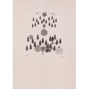 Andrzej Dudek-Dürer: Happy... ...New Year... 1986..., serigrafia 61x43 cm