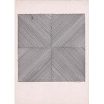 Wanda Gołkowska: Kompozycja geometryczna bez tytułu, rysunek tuszem 1985 70x50 cm