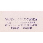 Wanda Gołkowska: Kompozycja geometryczna bez tytułu, rysunek tuszem 1985 70x50 cm