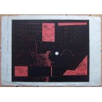 Tadeusz Kalinowski: Deneb 1966, litografia dwubarwna 31x42 cm