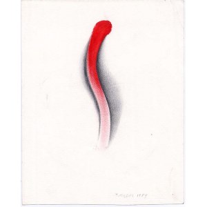 Teresa Murak: Kompozycja bez tytułu, rysunek na kartonie 1989 31x24 cm