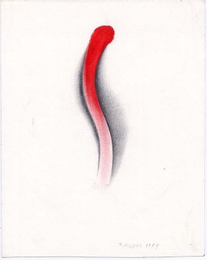 Teresa Murak: Kompozycja bez tytułu, rysunek na kartonie 1989 31x24 cm