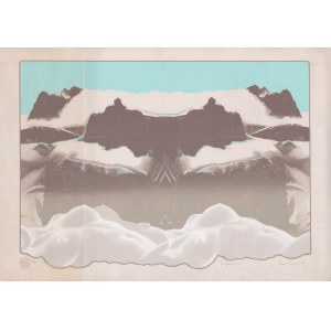 Leon Piesowocki: Jungfraujoch, serigrafia barwna 1972 64x90 cm