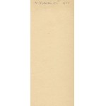 Norbert Skupniewicz: Kompozycja bez tytułu, rysunek tuszem 1966 30x12 cm