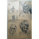 Cronaca di Topolski 1961: Il generale von Senger... Klemperer Otto, litografia 92x59 cm