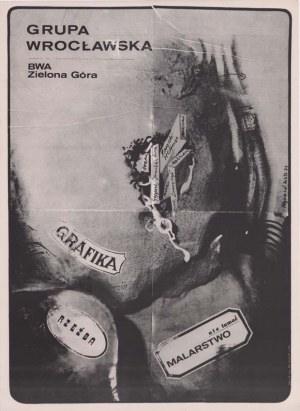 Wrocław Group BWA Zielona Góra Graphics Sculpture Painting, poster 68x49 cm Ryszard Kiełtyka