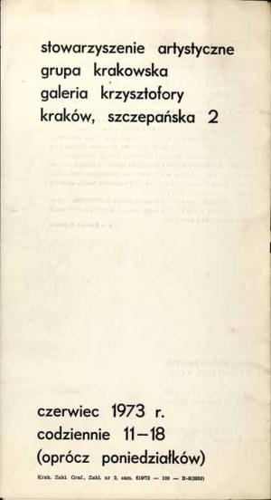 Set of 7 exhibition catalogs by Jerzy Kalucki 1969-2000