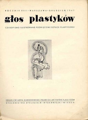 Głos Plastyków 1947 okładka Tadeusz Kantor, wkładka autolitografia Felicjan S. Kowarski
